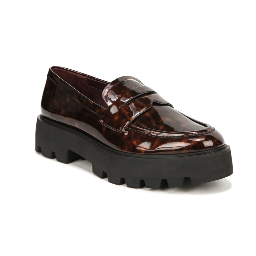 NEW Franco Sarto Balin Platform Loafer Tortoise 7.5M